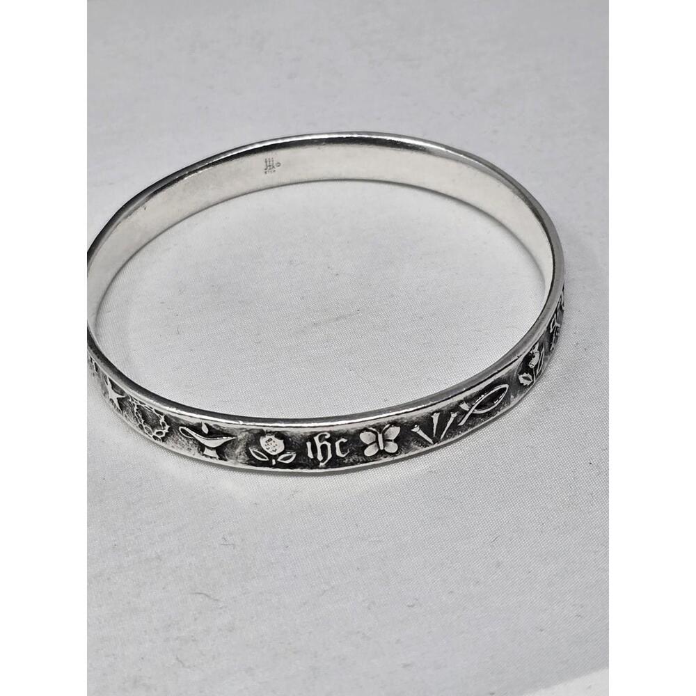 James Avery Sterling Silver Christian Symbol Bangle Retired View 2